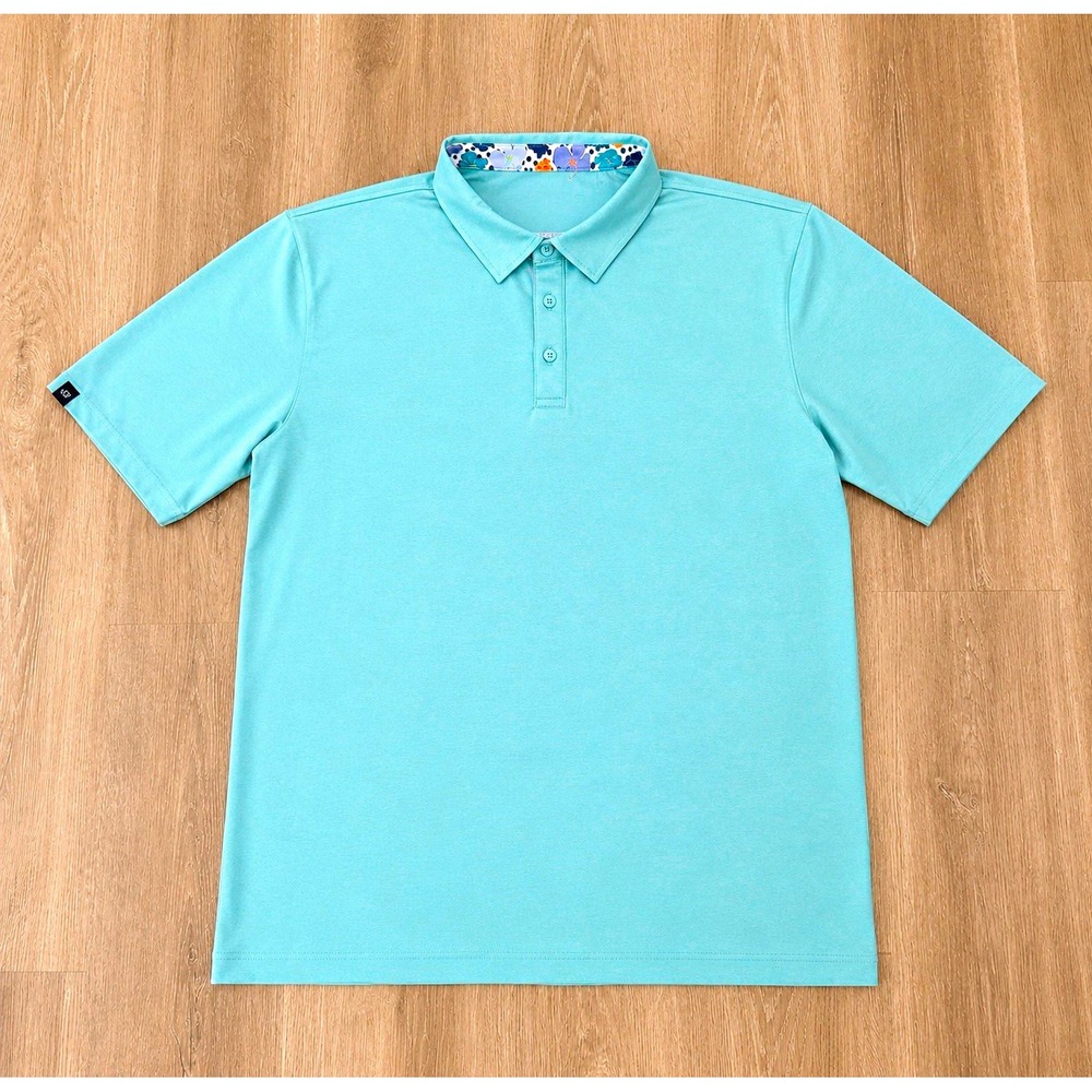 Swannies Golf Polo Shirt Men's XL Mint Green Performance Stretch RAI Logo